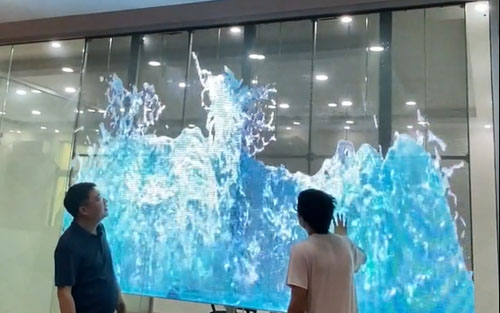 led透明格柵屏顯示效果